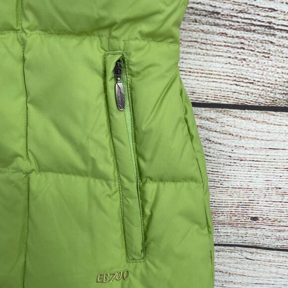 Eddie Bauer Premium Goose Down 700 Fill Power Puffer Vest Women's Medium Green - Picture 5 of 13